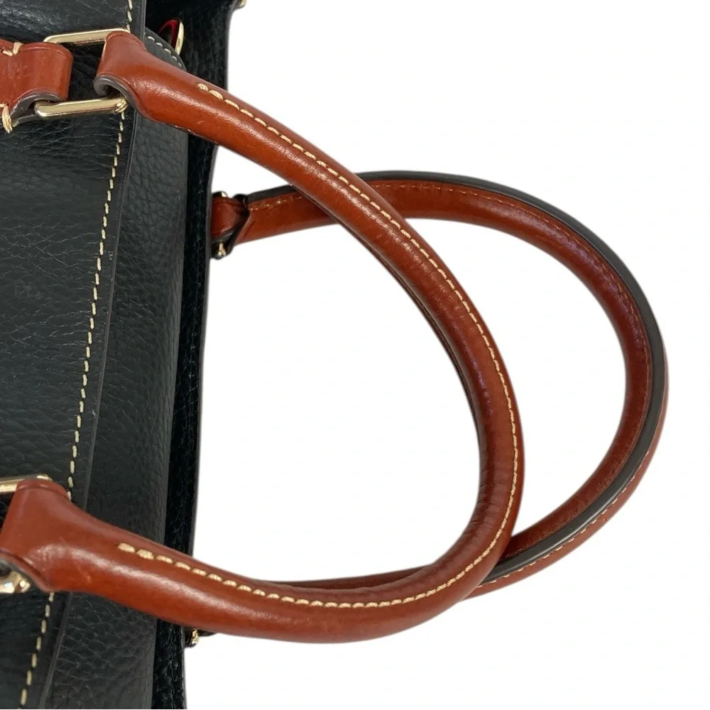 Dooney & Bourke Black Leather Janine Satchel Tote Bag